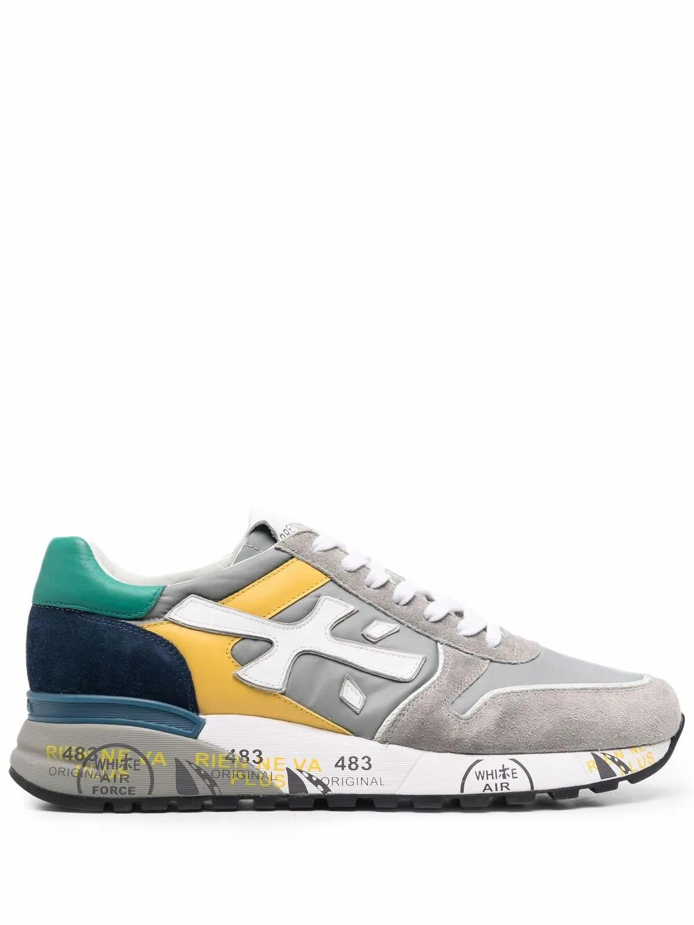 

Premiata tenis Mick con diseño color block - Gris