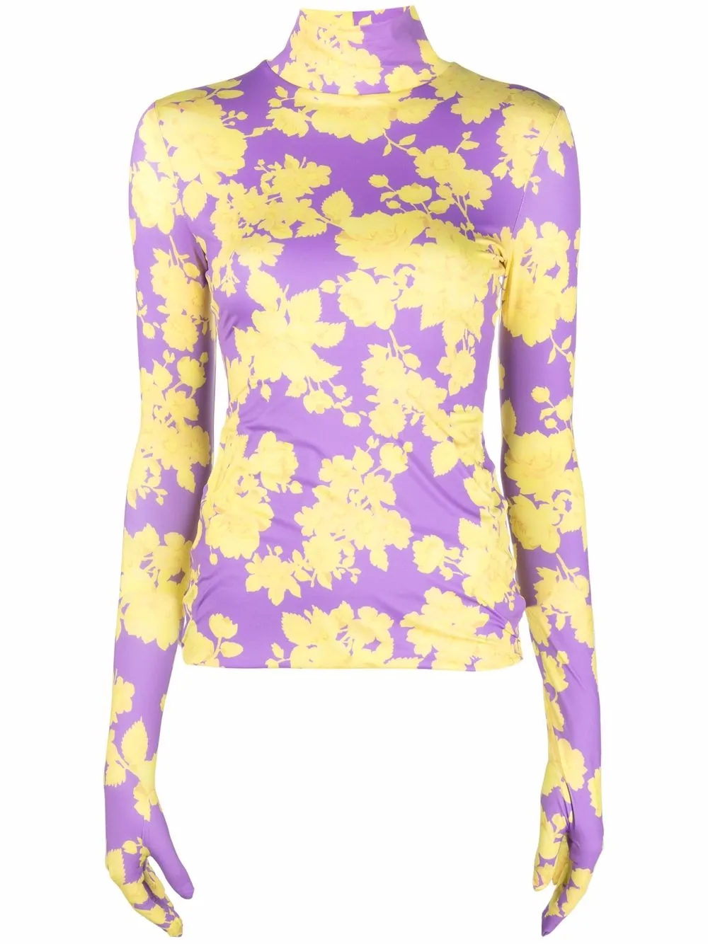 

VETEMENTS top con estampado floral - Amarillo