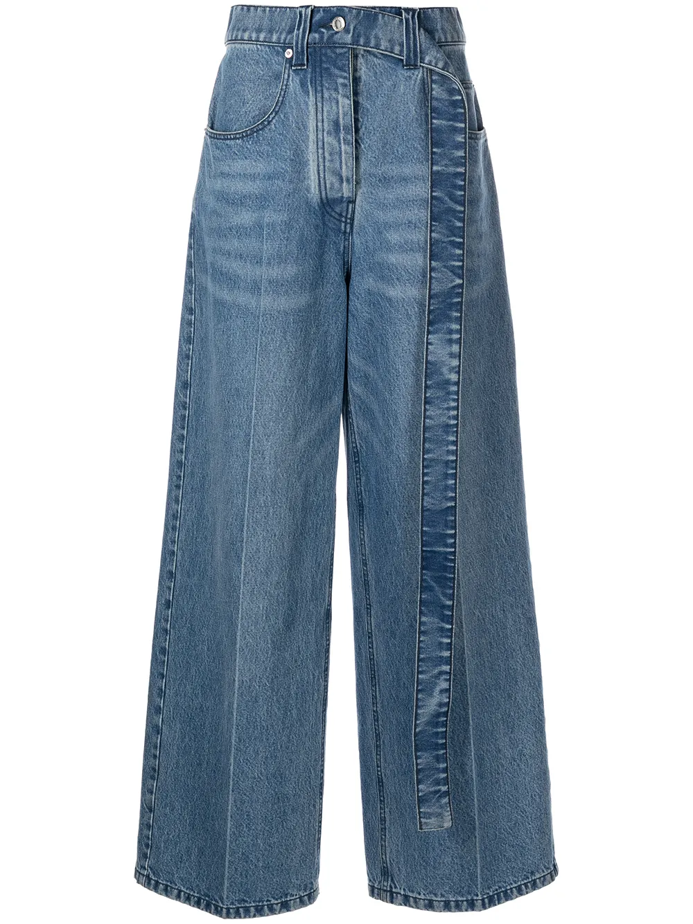 high-waisted wide leg jeans