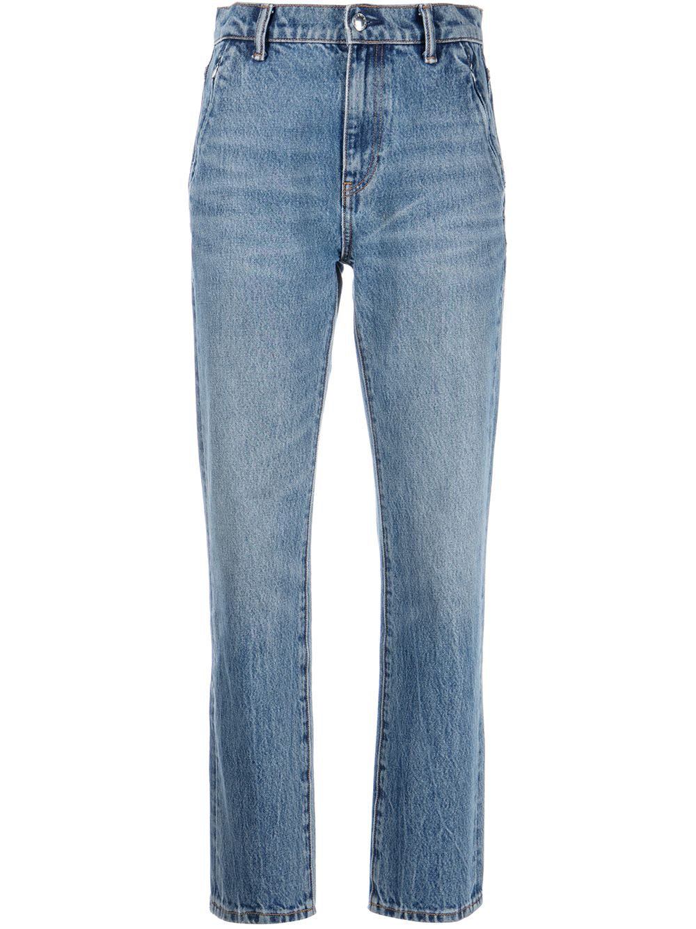 Alexander Wang logo-patch cropped jeans