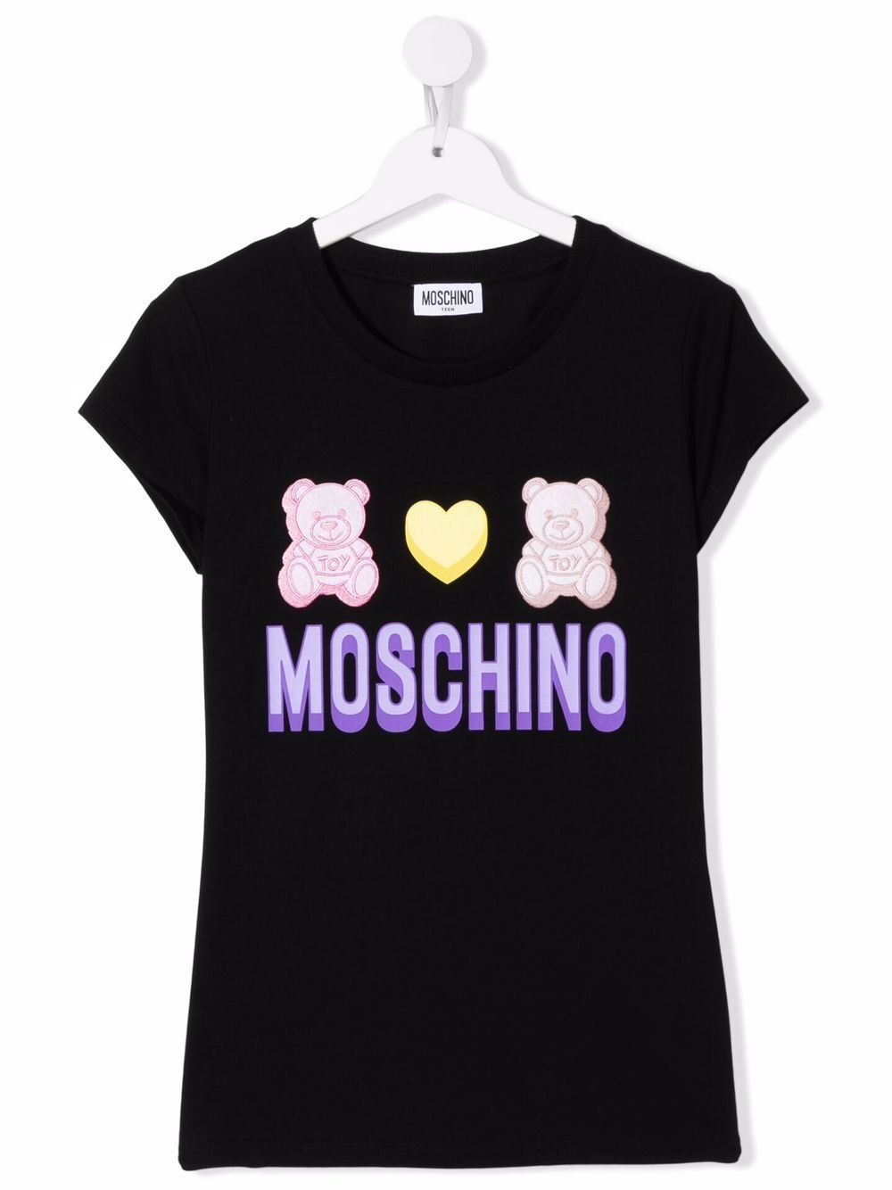 фото Moschino kids футболка с принтом teddy bear