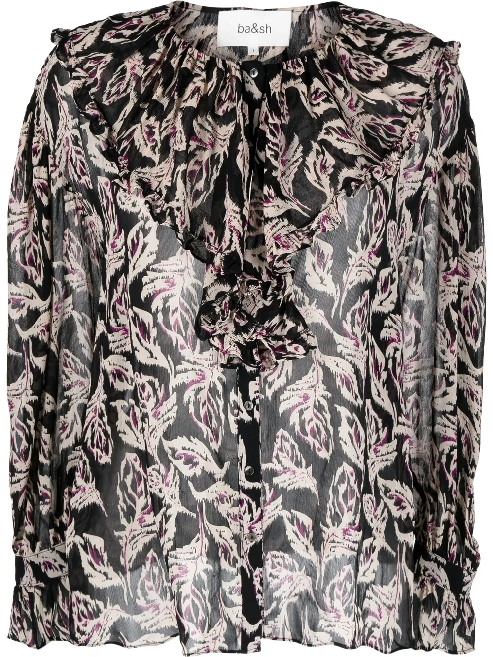 

Ba&Sh blusa Freja con hojas estampadas - Negro