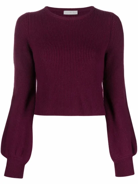 purple cropped jumper