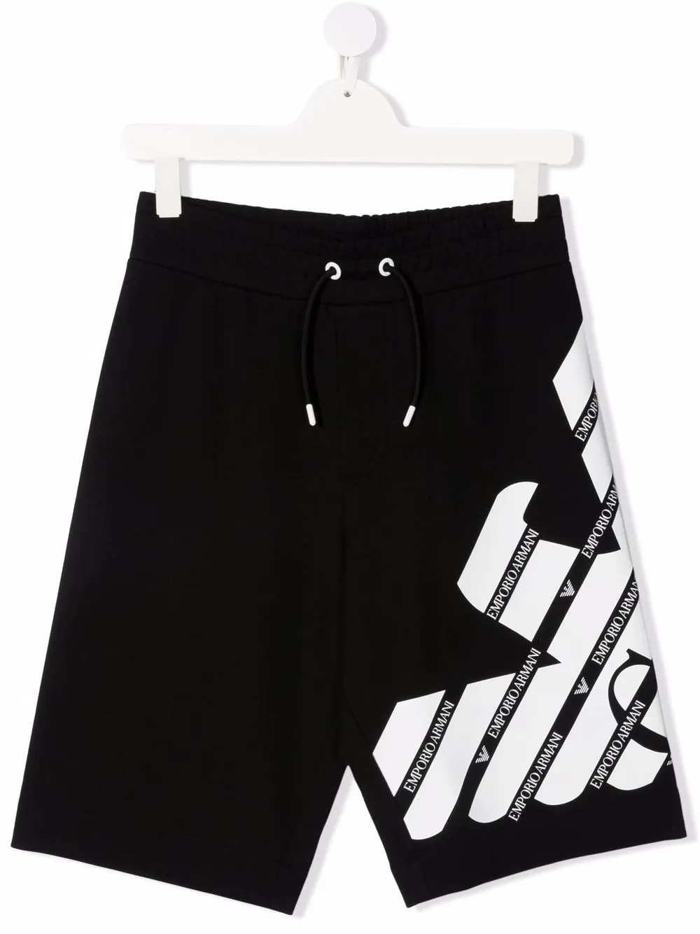 

Emporio Armani Kids shorts con logo estampado - Negro