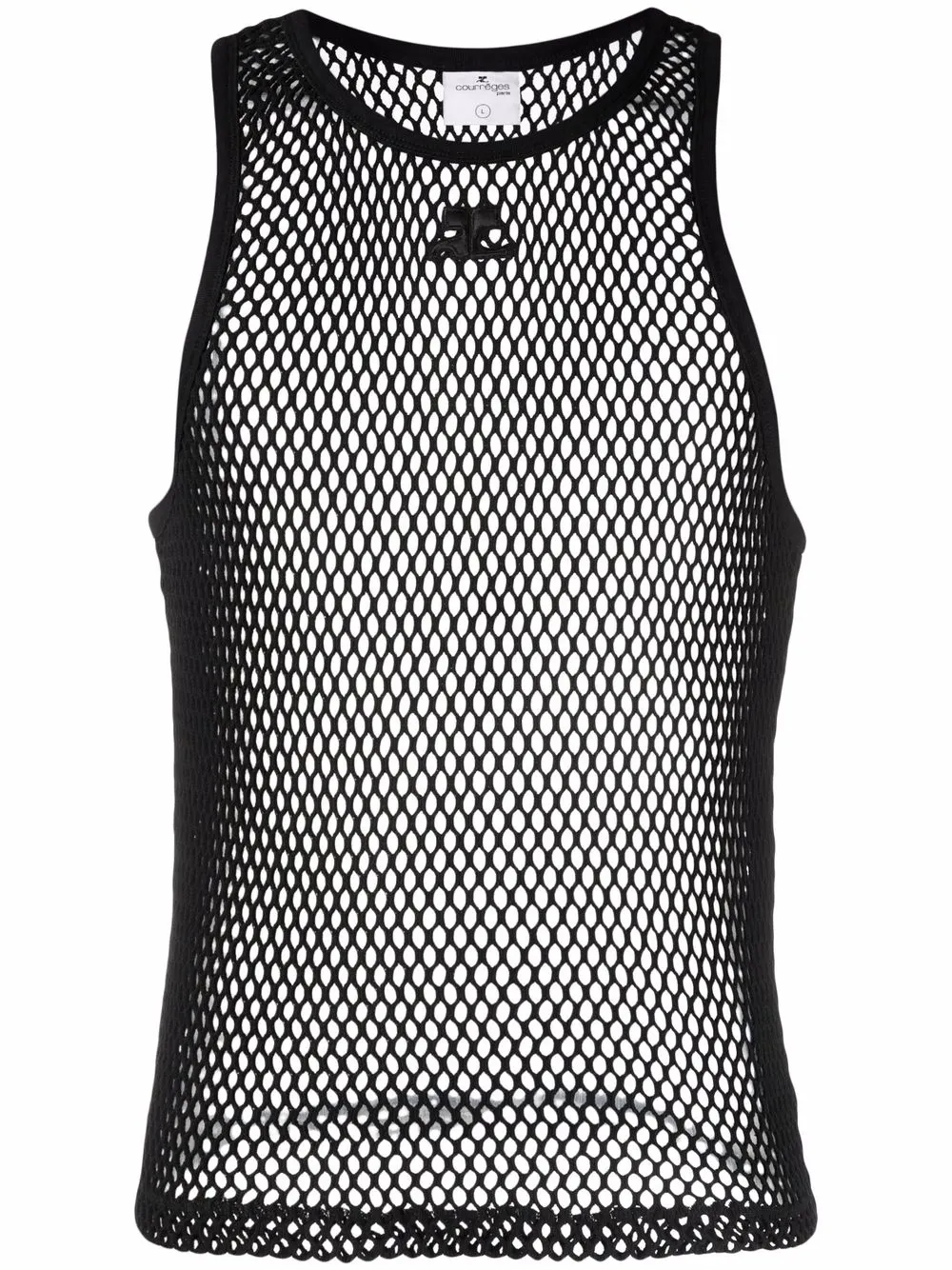 Courrèges mesh semi-sheer tank top