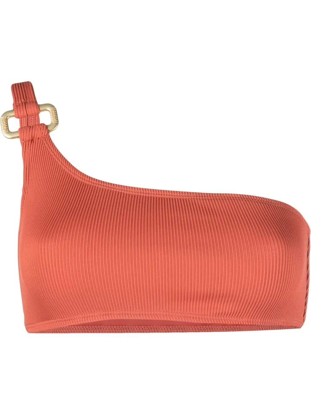 

Wolford top de bikini de canalé con un solo hombro - Naranja