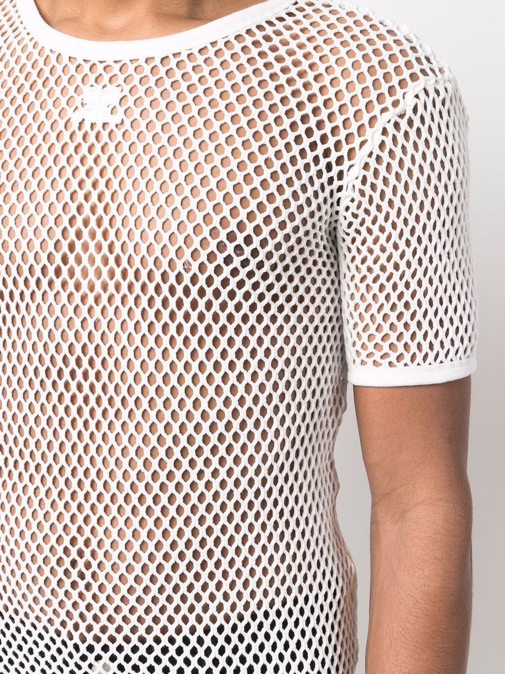 фото Courrèges sheer mesh t-shirt