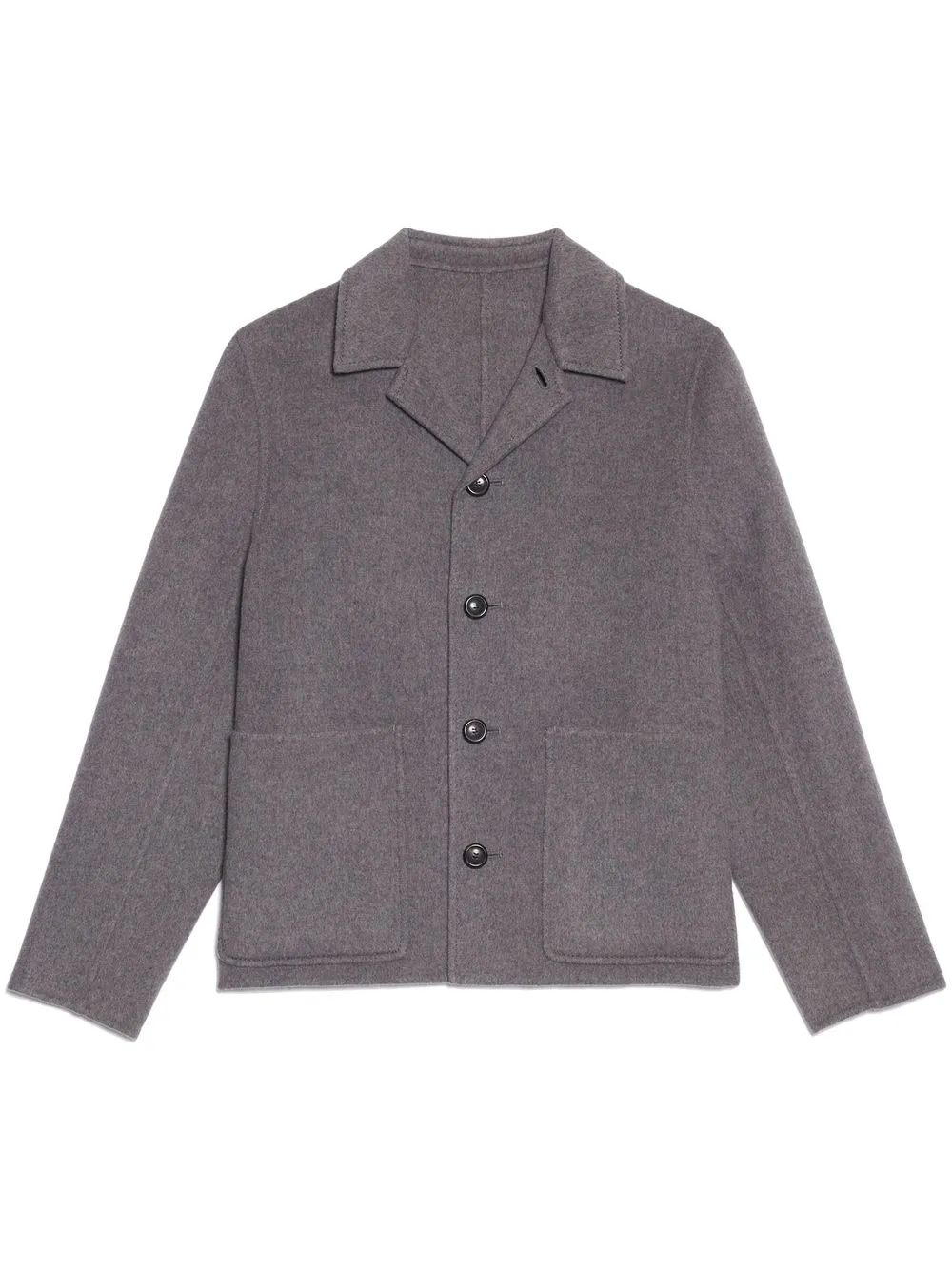 

AMI Paris cashmere-blend shirt jacket - Grey