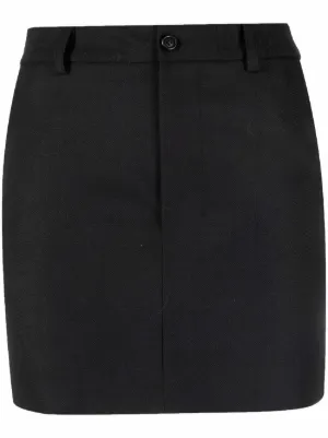 Farfetch Donna Abbigliamento Gonne Minigonne Nero Minigonna a vita alta 