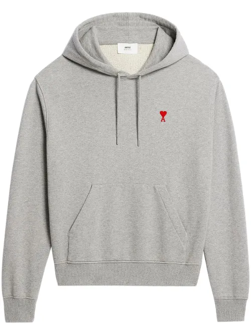Hoodie en coton biologique à logo - AMI Paris - Modalova
