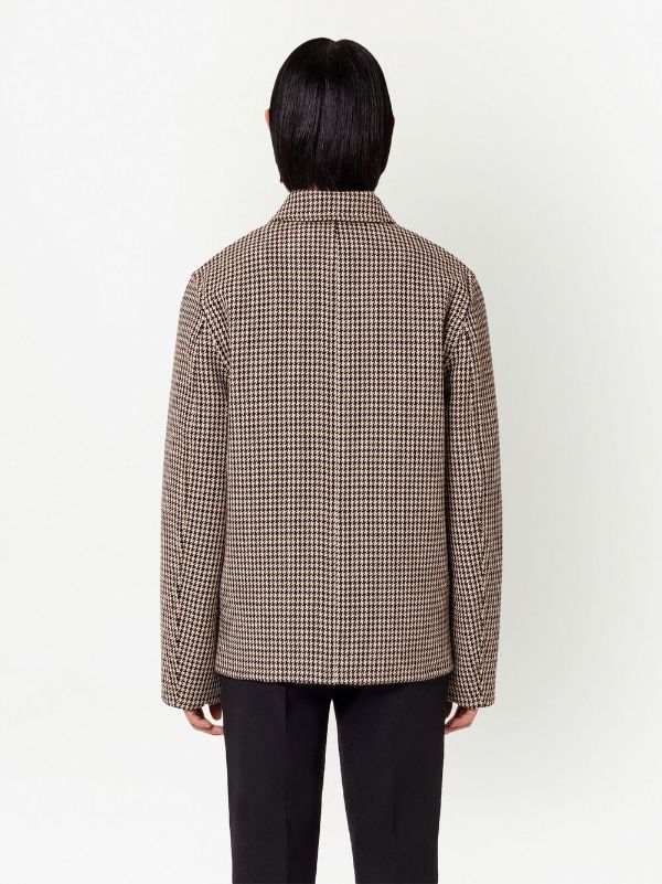 AMI Paris Houndstooth Pattern single-breasted Jacket - Farfetch