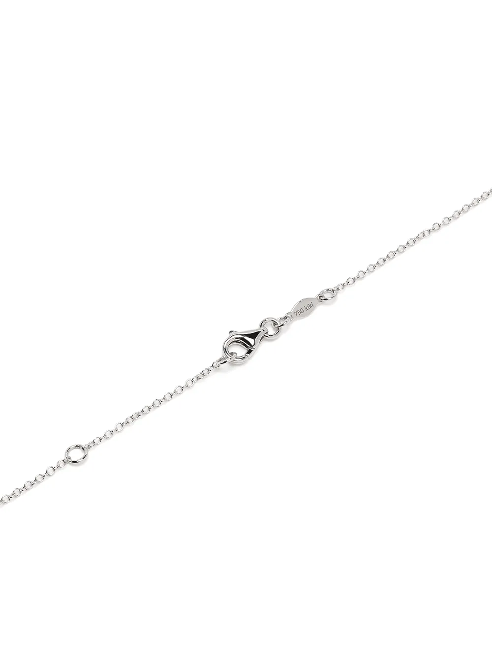 Kiki Mcdonough 18kt White Gold Grace Diamond And Topaz Necklace In Blue Topaz