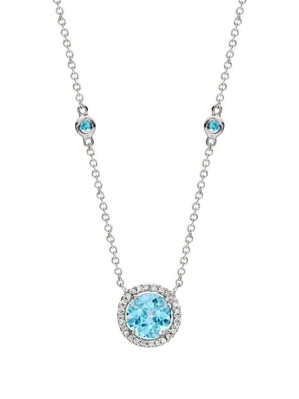 Kiki McDonough 18kt white gold Grace diamond and topaz necklace | Image 2