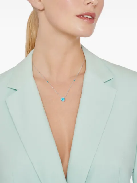 Kiki McDonough collar Grace en oro blanco de 18kt con topacio y diamantes