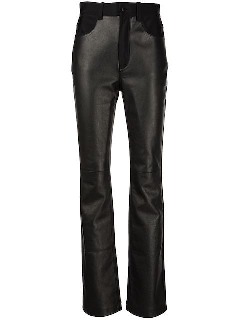 Alexander Wang contrasting panel bootcut trousers