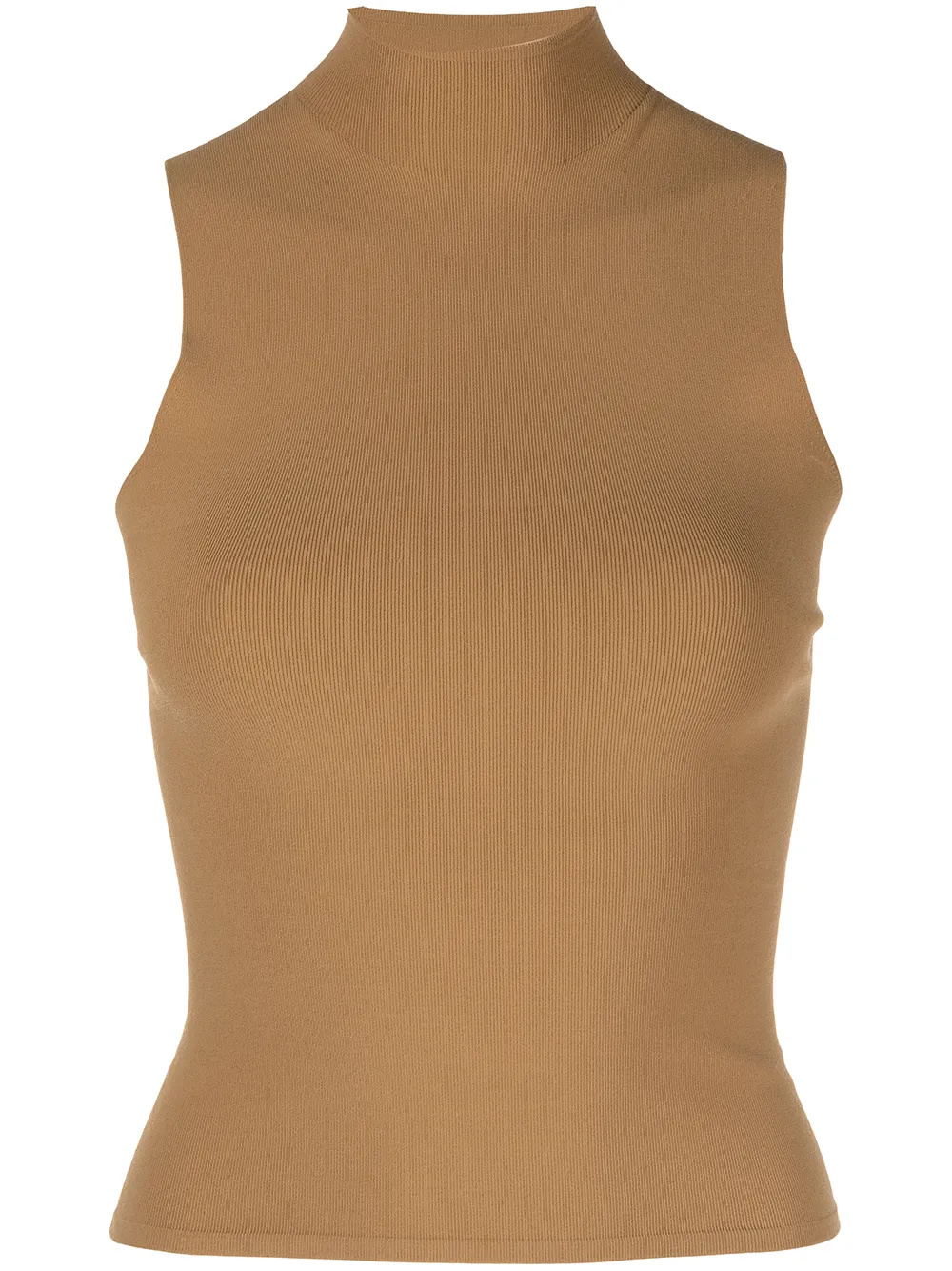 Alexander Wang fine-ribbed mock-neck top | Brown | Image 1