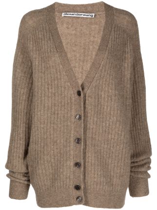 Alexander Wang ribbed-knit Alpaca Wool Cardigan - Farfetch