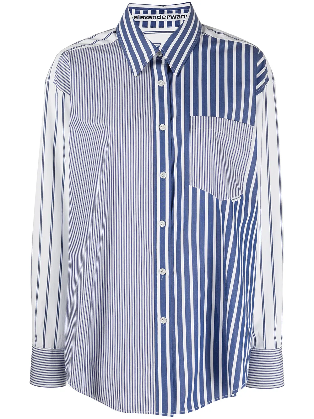 

Alexander Wang camisa con rayas estampadas - Azul