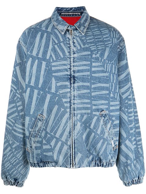 Alexander Wang logo-print denim jacket