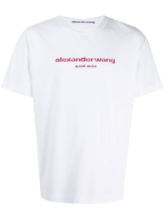 alexander wang ブラック ロゴTシャツ