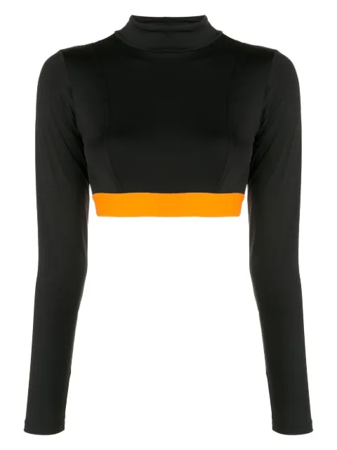 Osklen long-sleeve cropped top