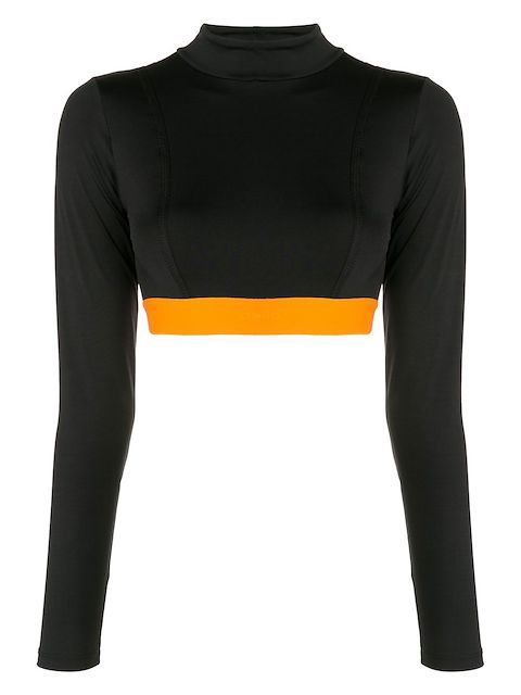 Osklen long-sleeve cropped top