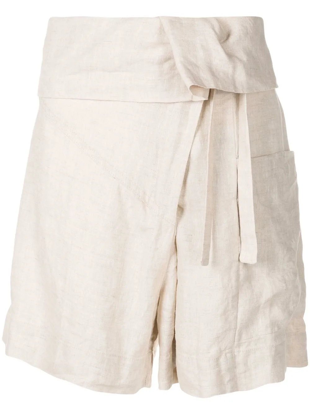 

Osklen tie-detail thigh-length shorts - Neutrals