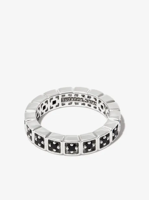 Suzanne Kalan 18kt white gold Inlay mini sapphire ring