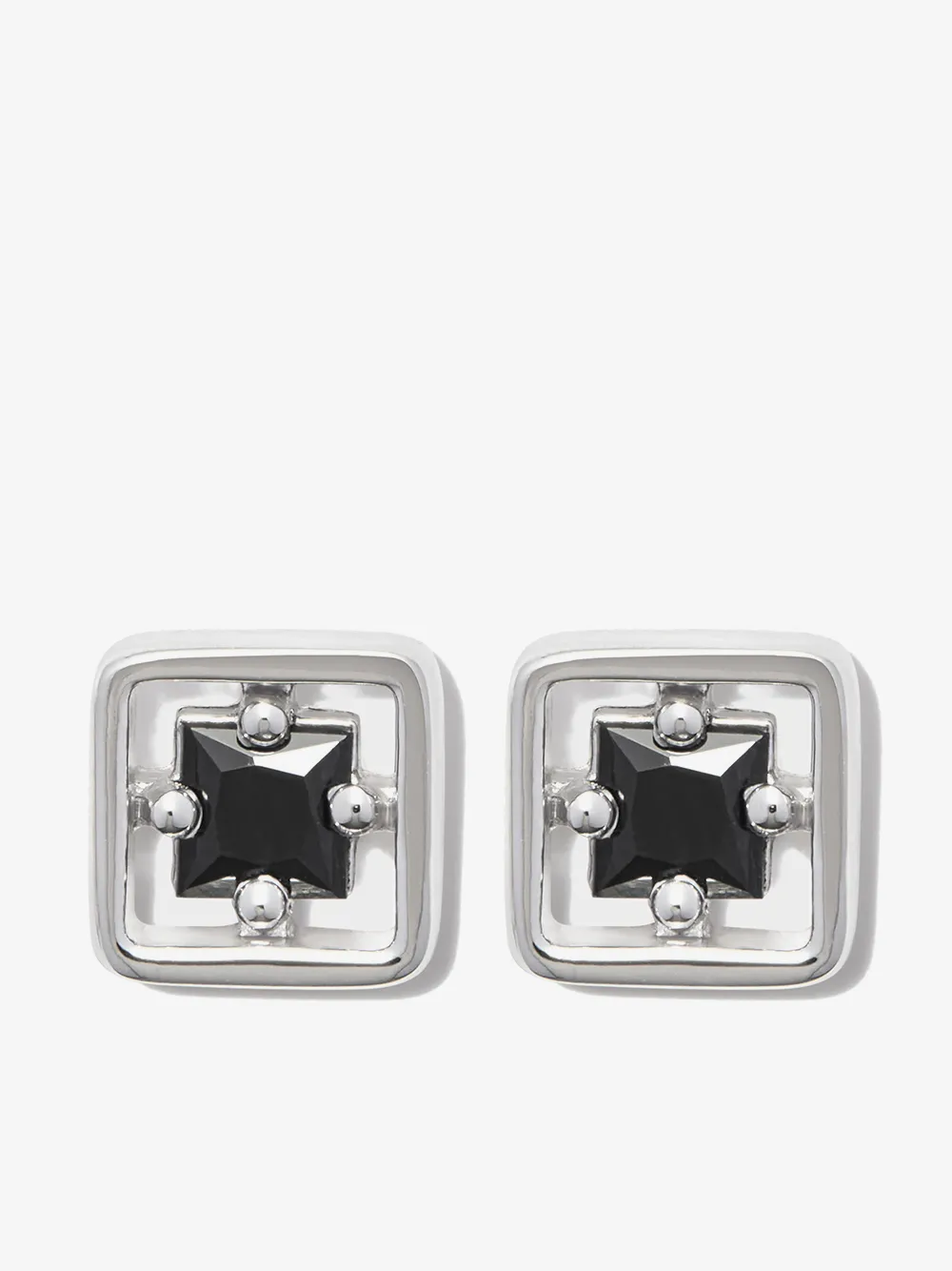 Suzanne Kalan 18kt white gold Inlay sapphire stud earrings | Silver | Image 1