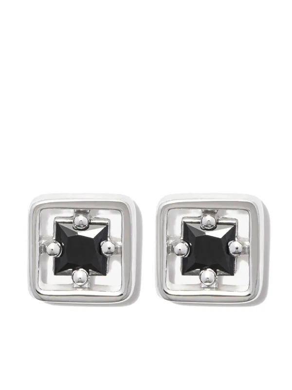 Golden black sapphire earring store