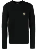 Belstaff logo-patch wool sweatshirt - Black