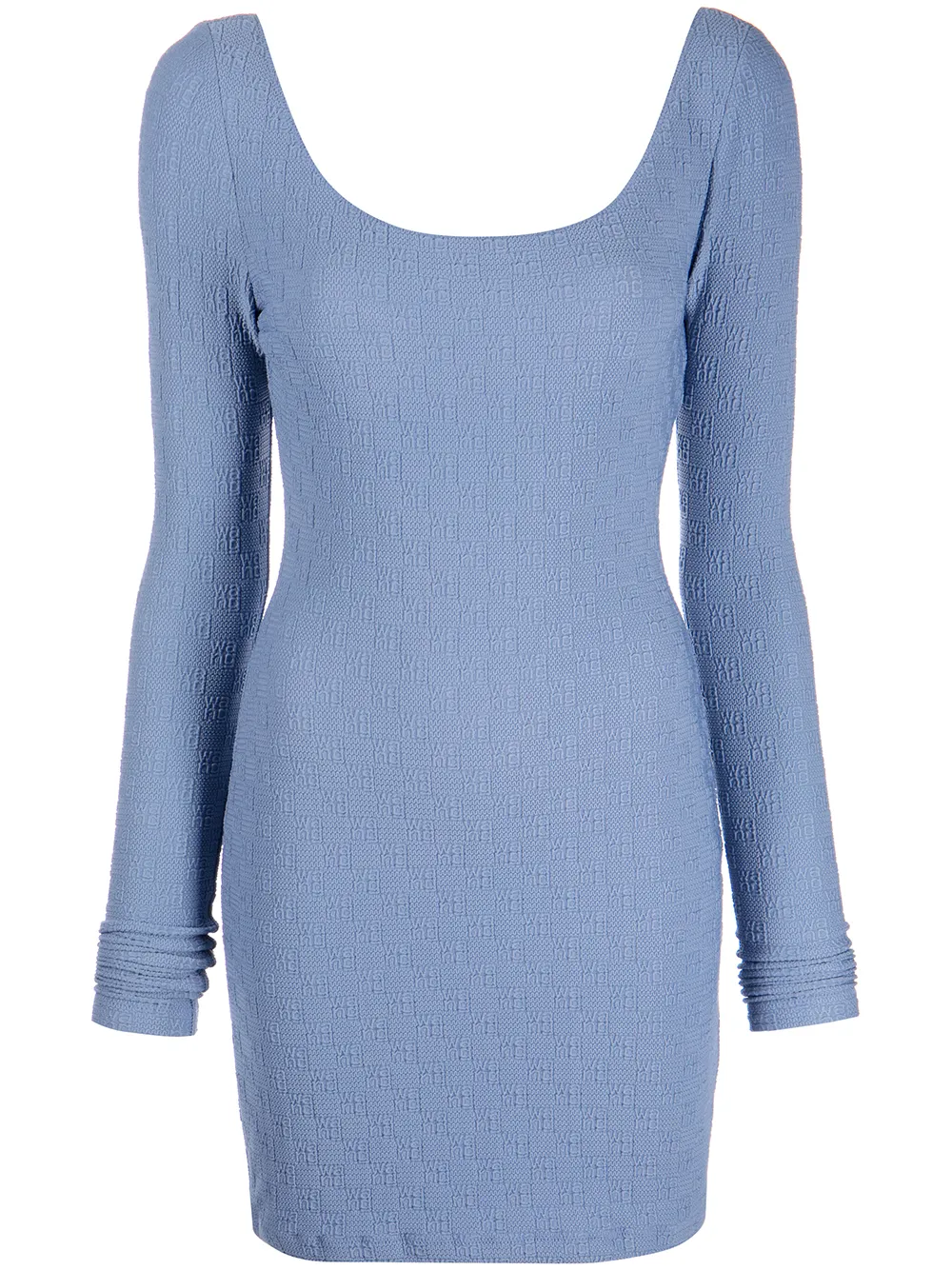 Alexander Wang embroidered-logo fitted dress | Blue | Image 1