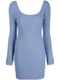 Alexander Wang embroidered-logo fitted dress - Blue