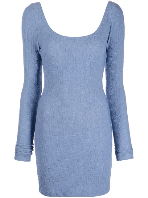 Alexander Wang embroidered-logo fitted dress