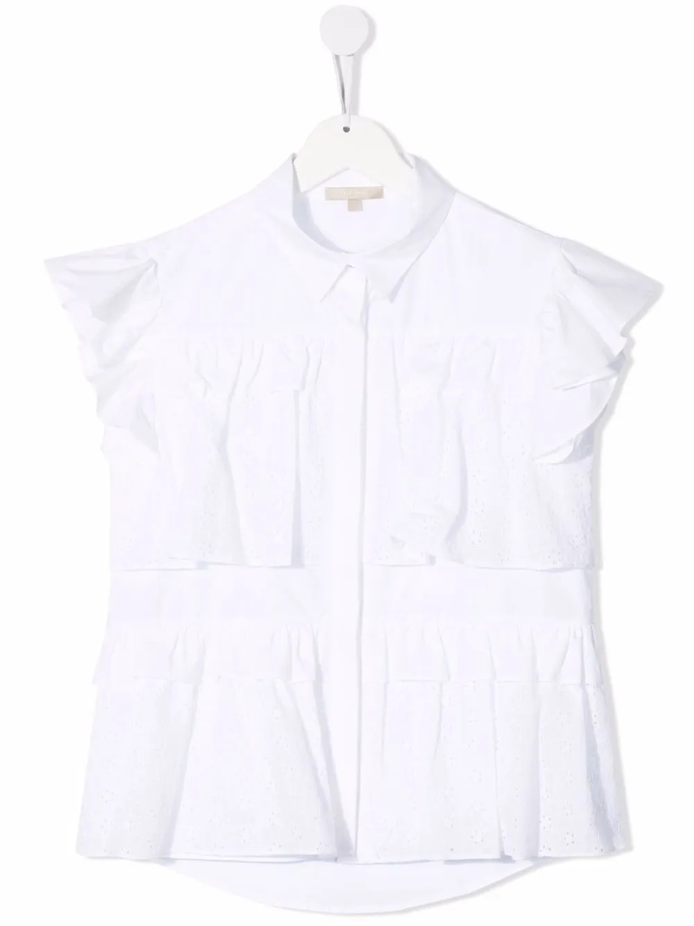 

ELIE SAAB JUNIOR camisa con volantes - Blanco