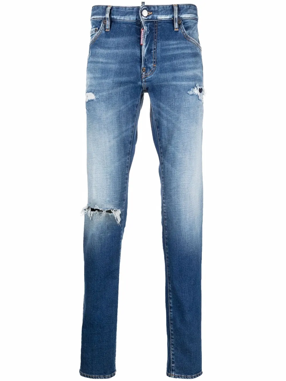 

Dsquared2 skinny jeans con efecto envejecido - Azul