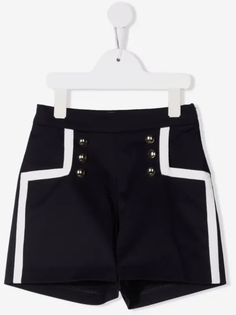ELIE SAAB JUNIOR double-button stripe shorts