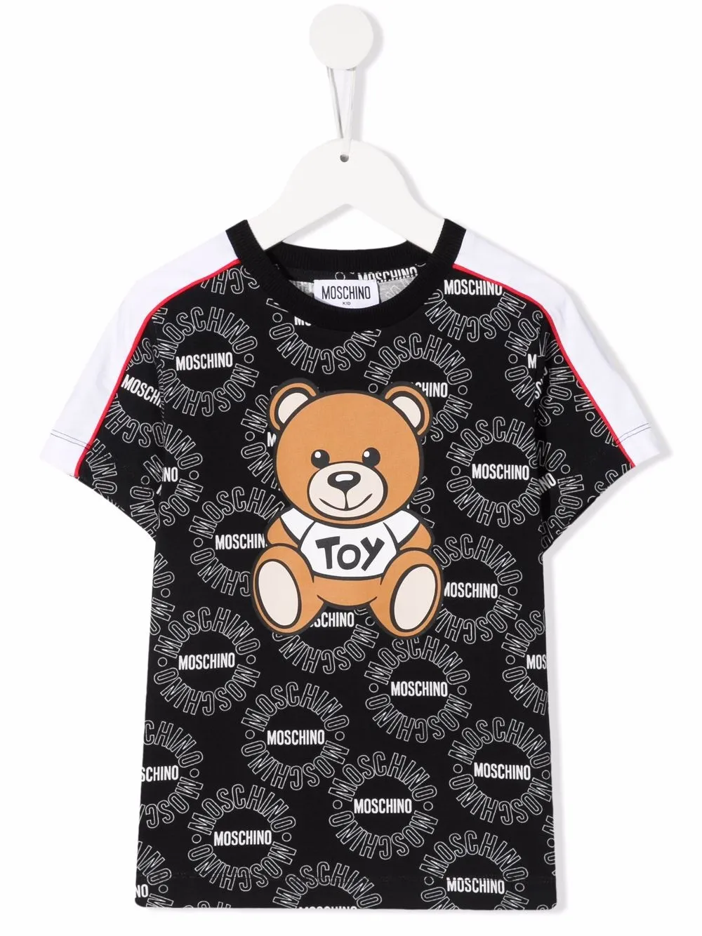 

Moschino Kids bear-motif logo-print T-shirt - Black