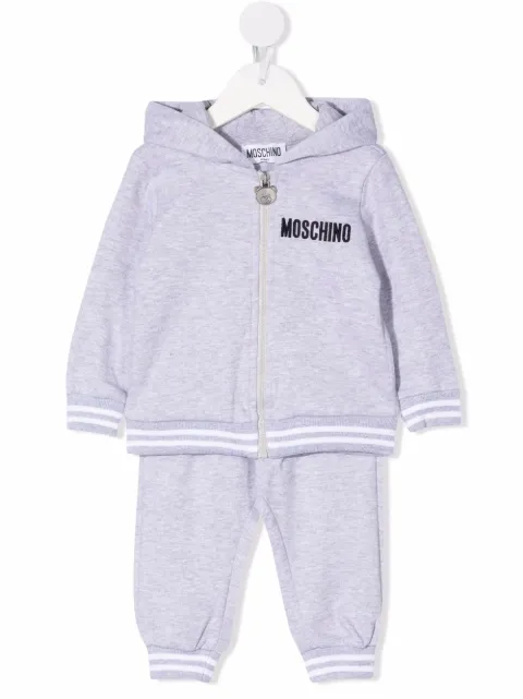 Moschino Kids بدلة رياضية بهودي وطبعة تيدي