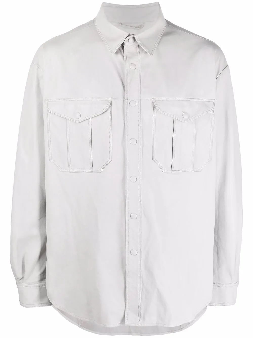 

Giorgio Armani camisa manga larga - Gris