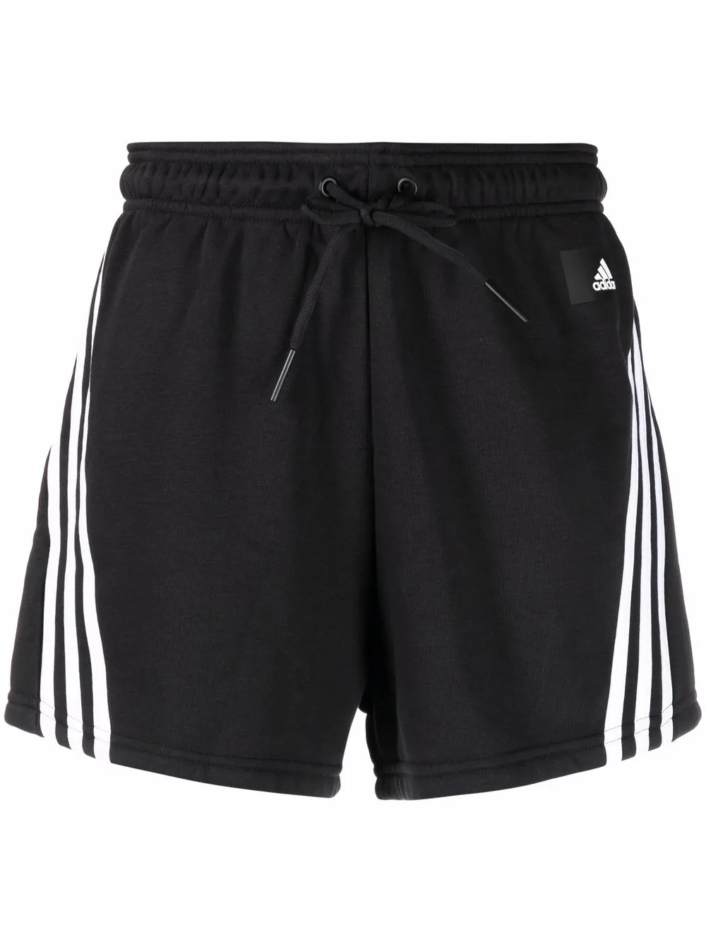 

adidas shorts con cordones en la pretina y logo - Negro