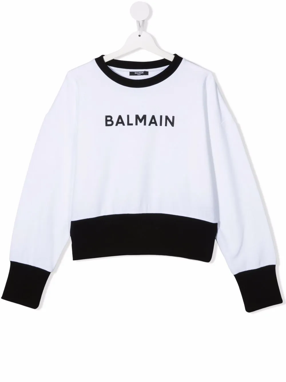 

Balmain Kids TEEN logo-print crew neck sweatshirt - White