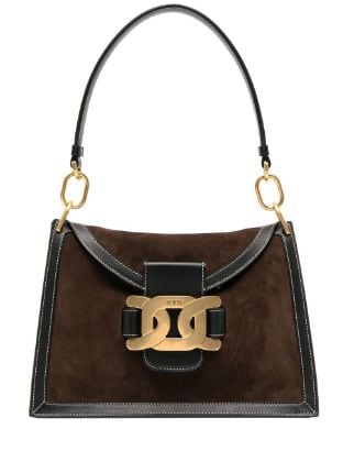 Tod's - Timeless Shopping Bag Brown Leather & Suede Tote