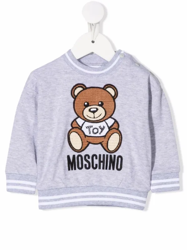 Moschino Kids Teddy bear-print Crew 