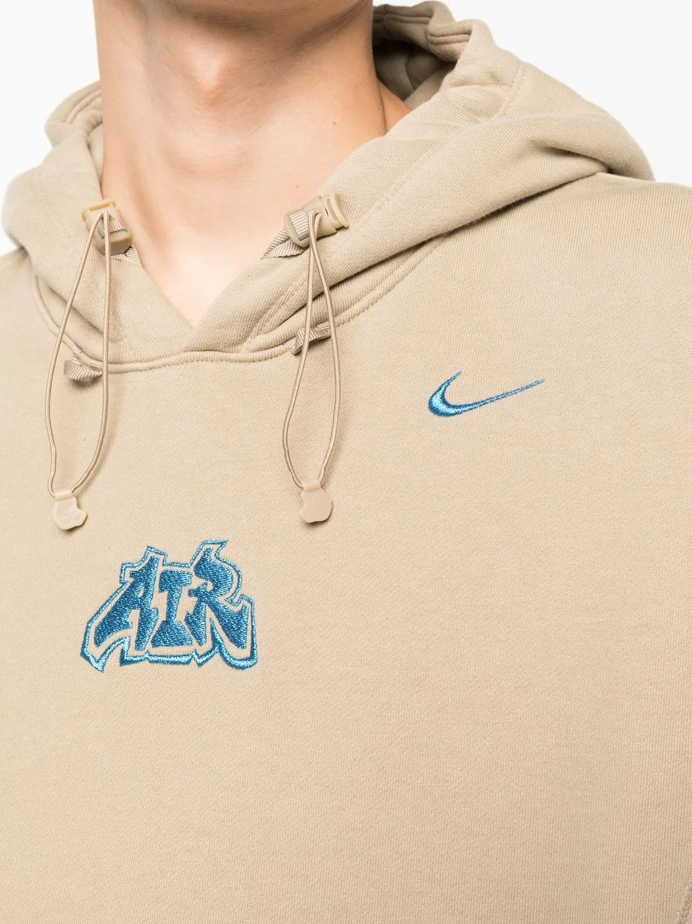 Nike Swoosh-logo Detail Hoodie In Neutrals