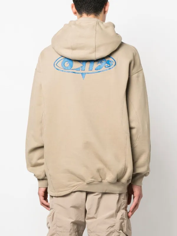 beige swoosh hoodie