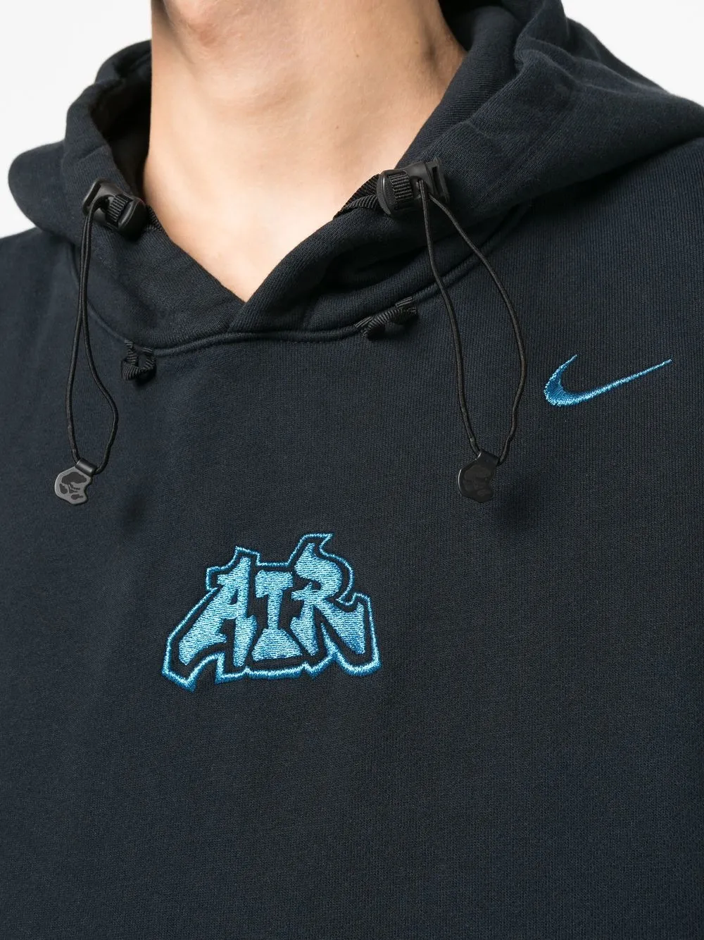 Nike Swoosh-logo Detail Hoodie In Black