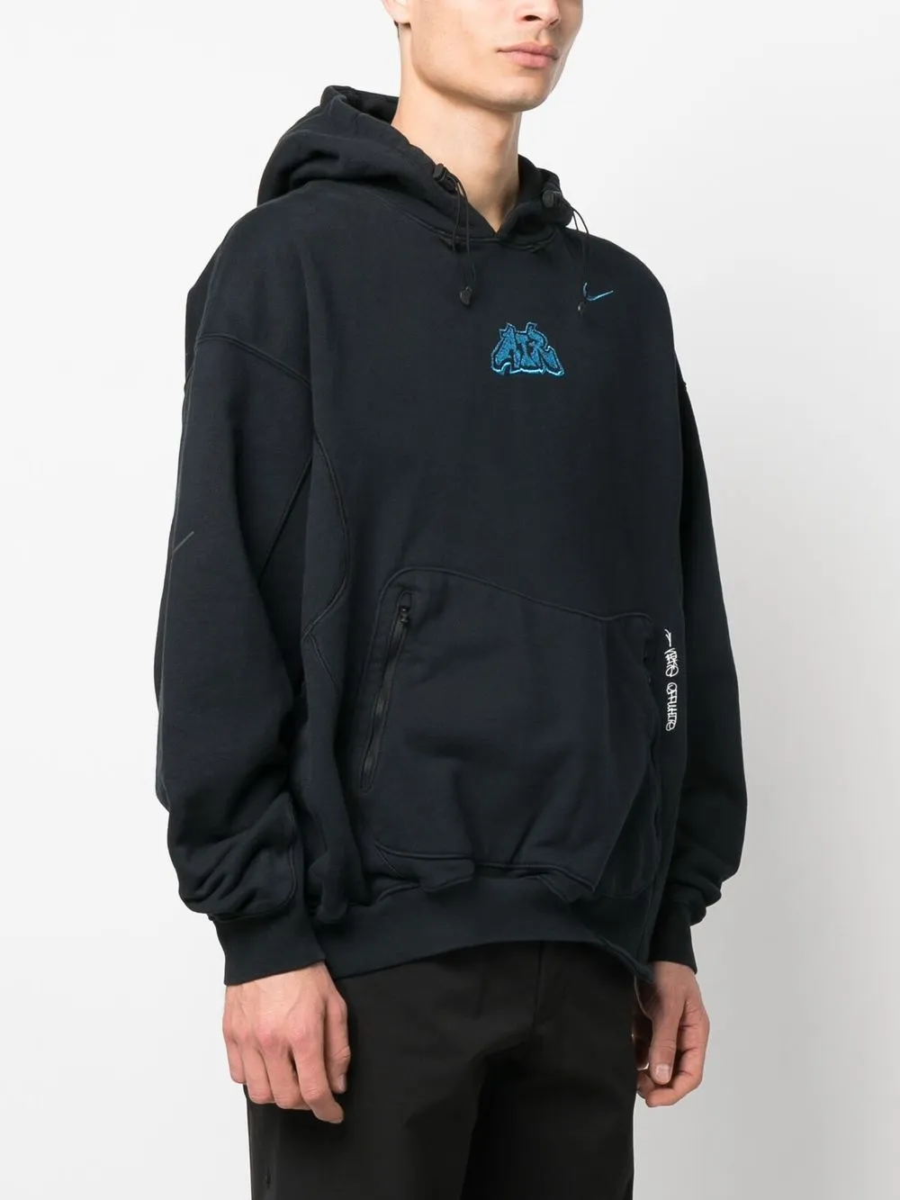 Nike Swoosh-logo Detail Hoodie In Black