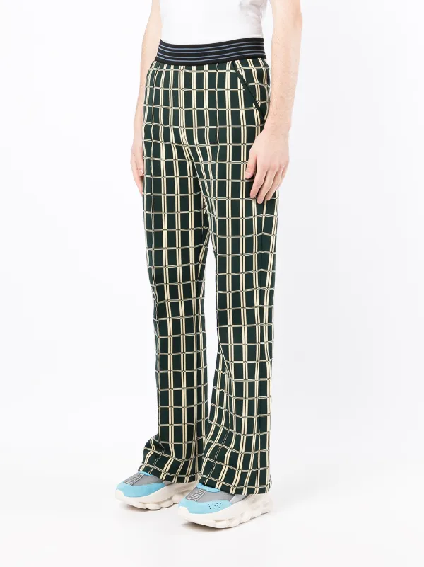 Marni check-print Flared Track Trousers 