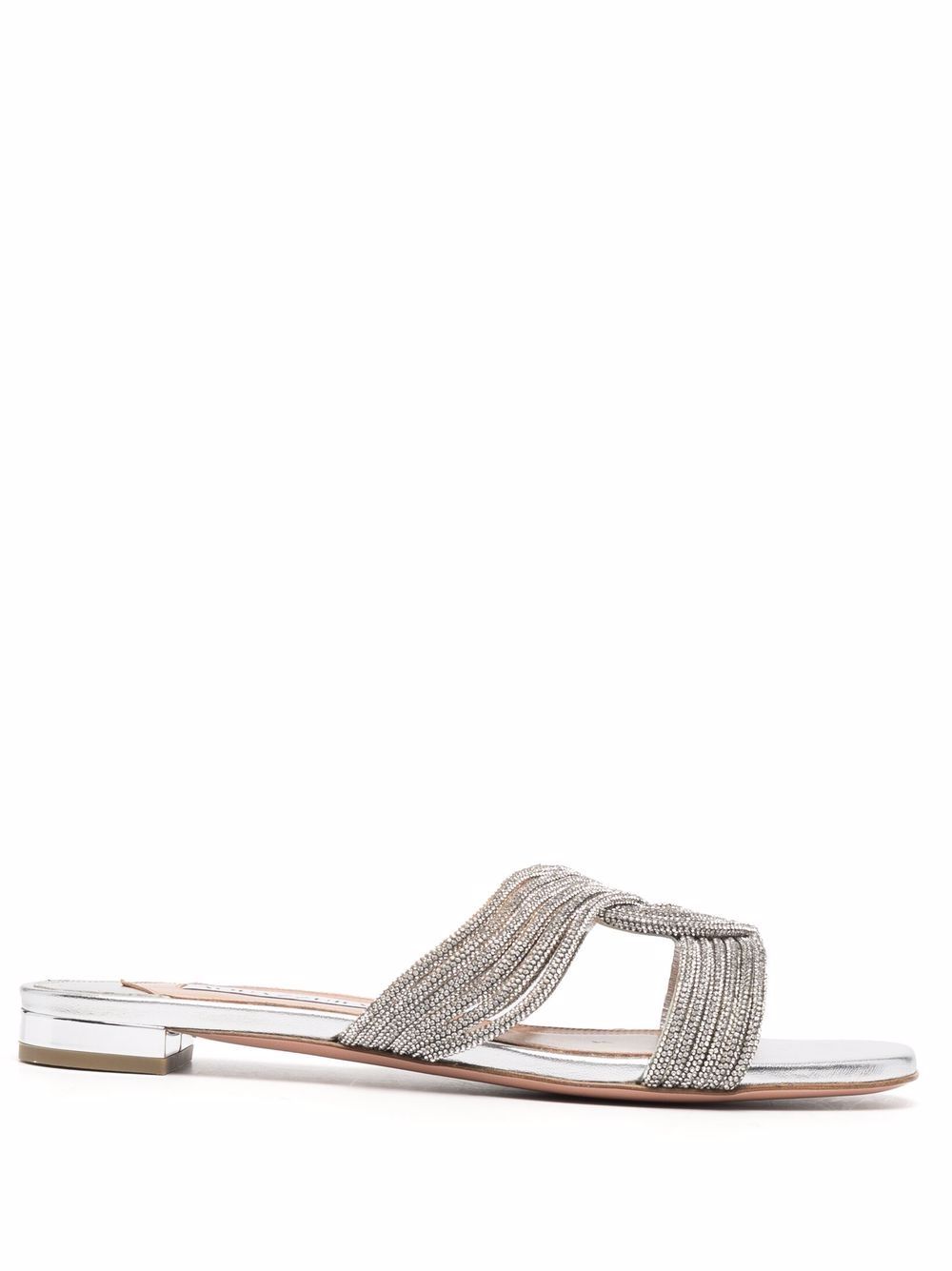 Aquazzura Gatsby flat sandals - Silver